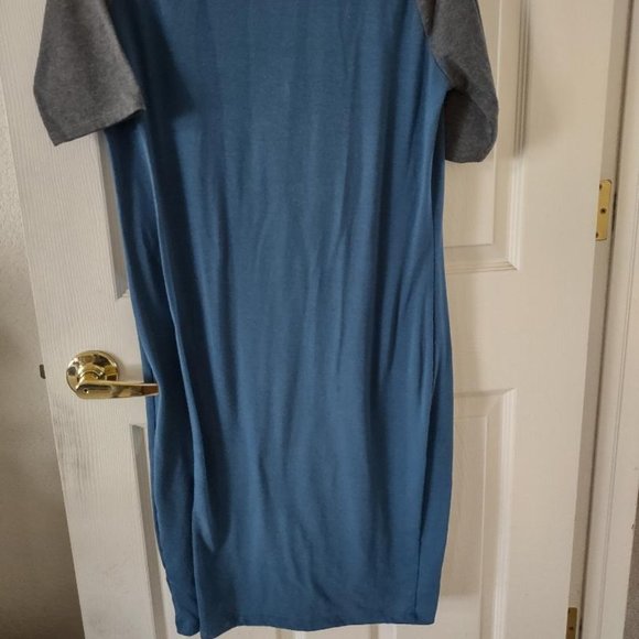 Lularoe Ladies Blue and Gray Dress Size XL - Picture 2 of 3